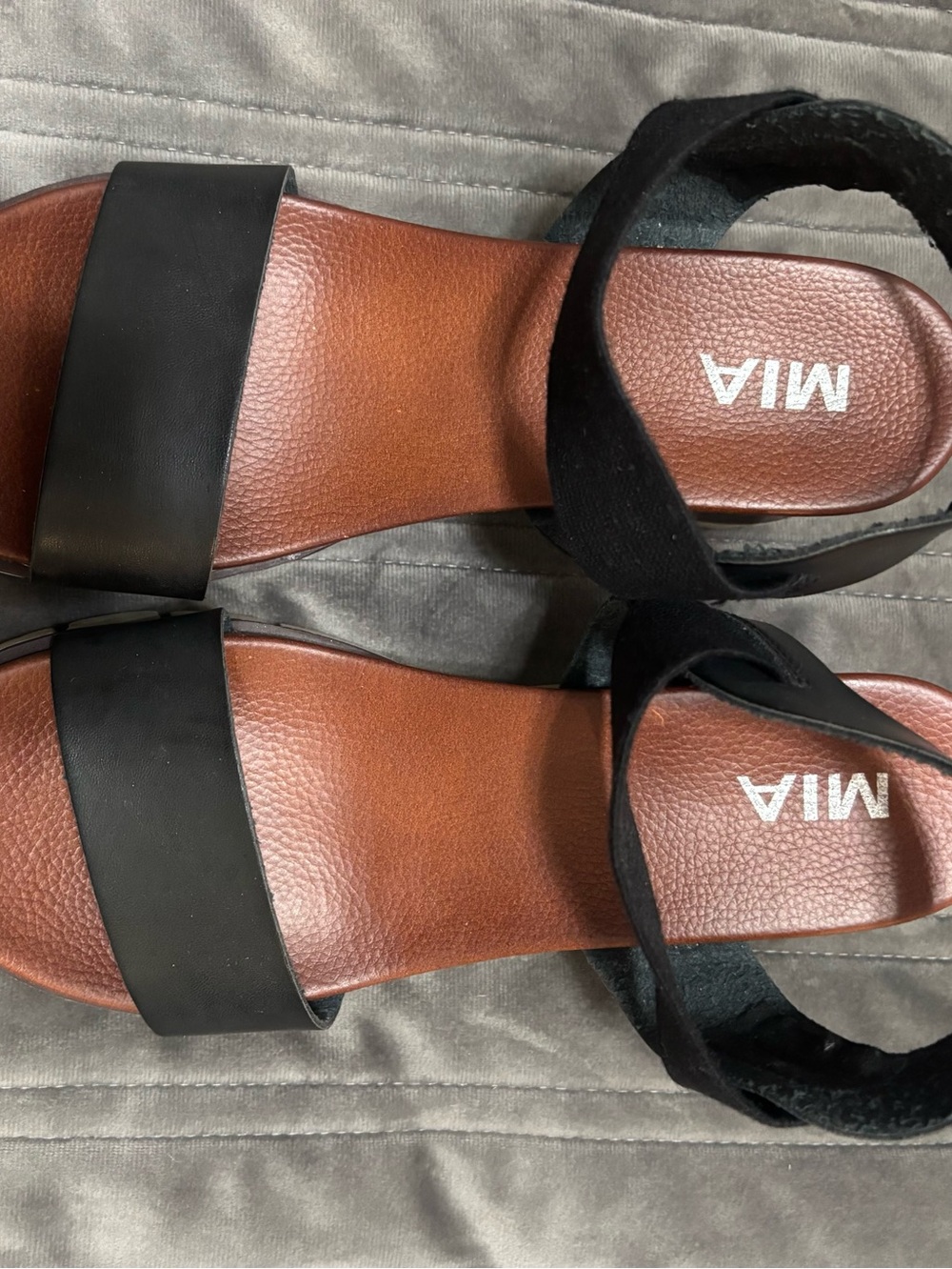 MIA Black Leather Strap Women's Sandals-Like new.